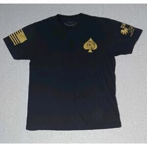 Grunt Style Short Sleeve Shirt Mens Size Medium Black And Gold "Hail The...